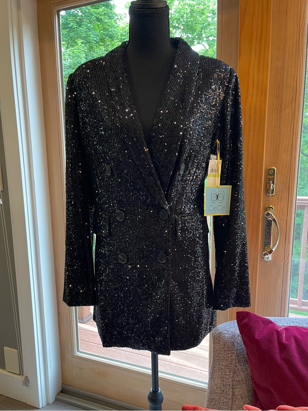 Ce Ce Black Sequin mini dress